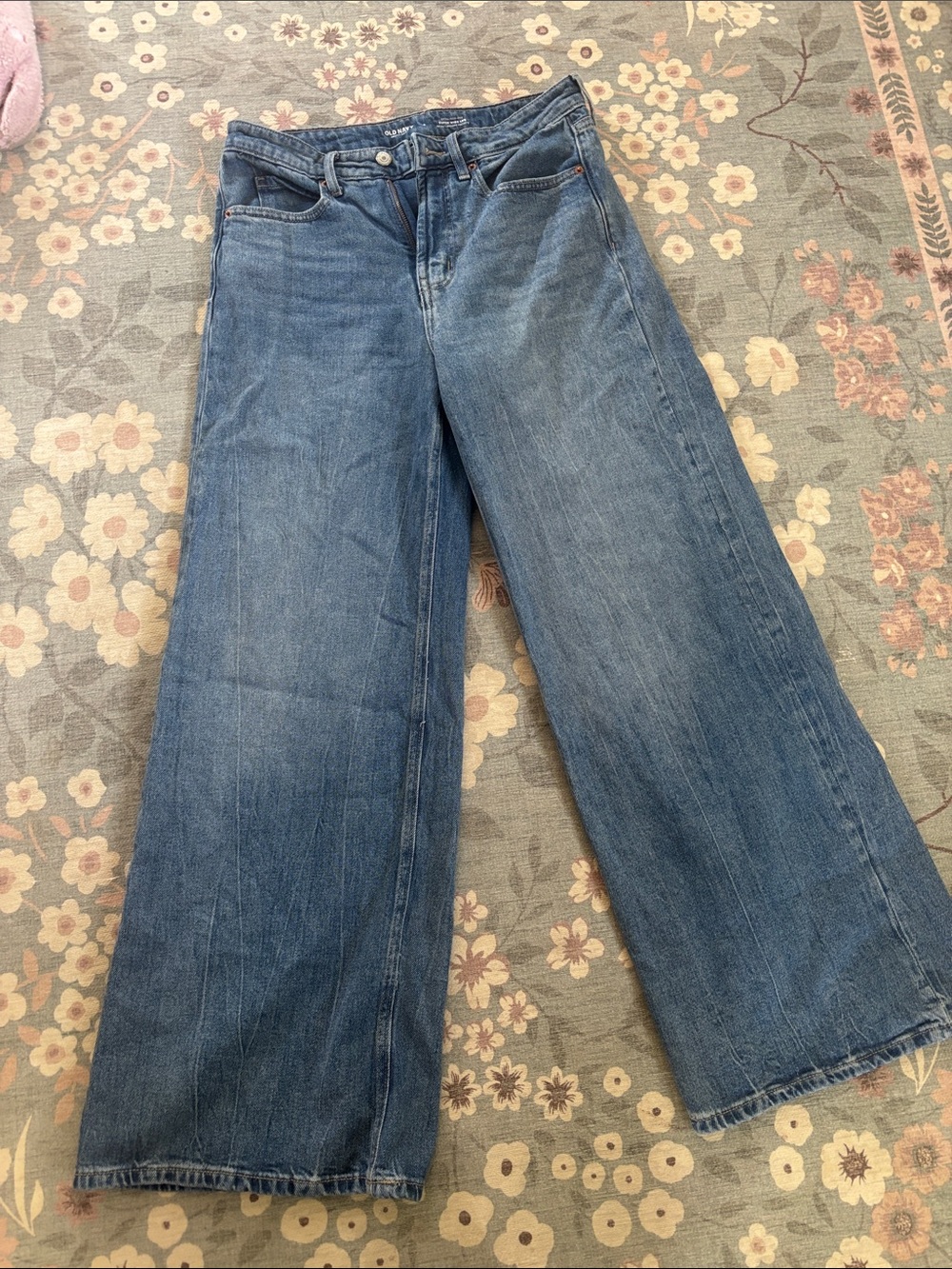 Old Navy extra high rise Wide-Leg Jeans in Medium Blue Wash